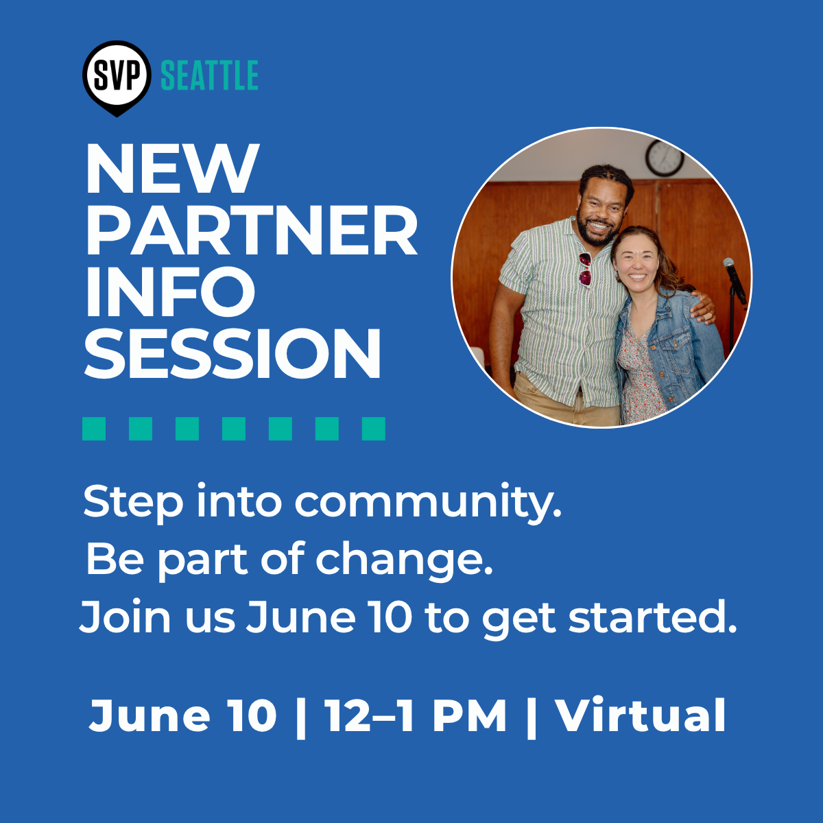 New Partner Info Session – SVP Seattle community gathering to learn about giving, volunteering, and advocating for equity
