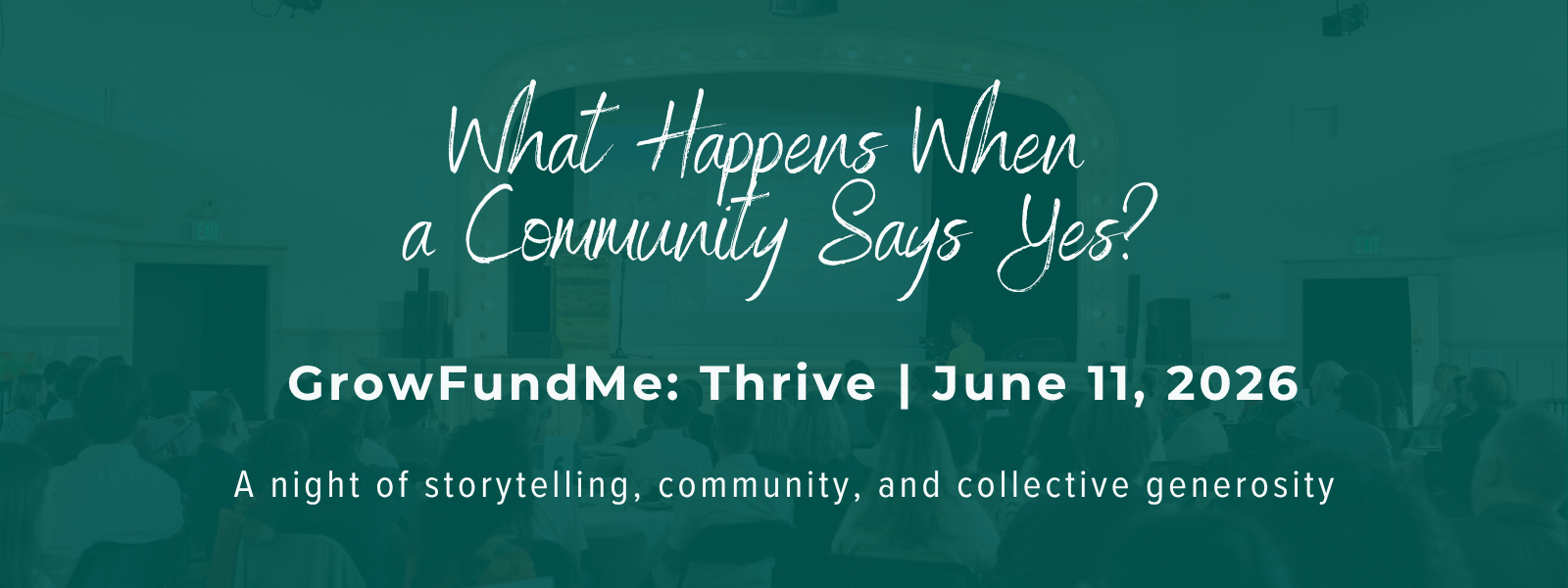 Audience gathered at Washington Hall during GrowFundMe: Thrive, an SVP Seattle fundraising event celebrating seven small, BIPOC-led nonprofits in King County.